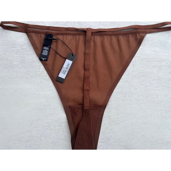 Skims Naked Collection String Thong Jasper Brown 3X Plus NEW T-string G-string - Picture 4 of 7